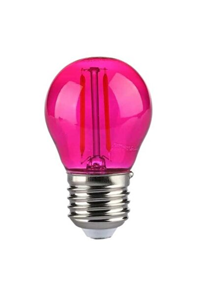 V-TAC Bec LED G45 E27 2W Filament Roz