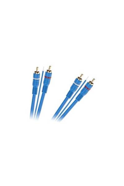 LP Cable, 2 x RCA, Wired, 5 m, Blue