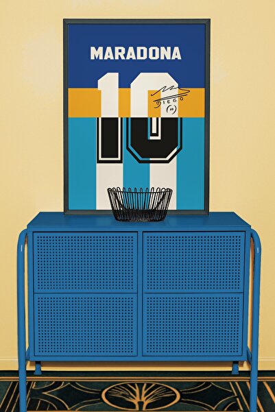 Base Concept Μαραντόνα Νο 10 Αυτόγραφη Αφίσα Πίνακας Τέχνης (Με Κορνίζα)