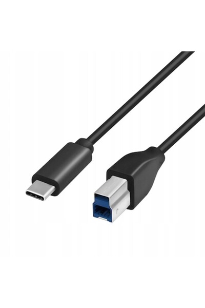 LogiLink Cablu imprimantă USB-B 3.0 la USB-C 3.2 Gen 1, negru, 2 m