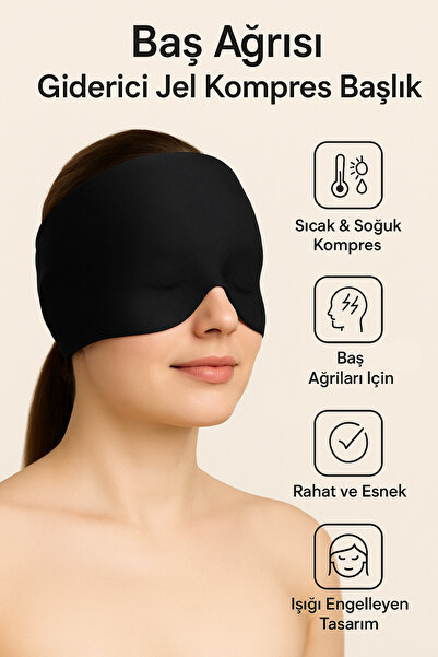 CNGZSHOP Baş Ağrısı Giderici Başlık | Sıcak & Soğuk Kompres Şapkası | Termo Jel Buz Paketi Bandajı