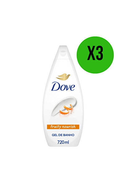 Dove PACKAGE 3X - Fruity Nourish 720 ml – Moisturizing Shower Gel with Fruity Fragrance