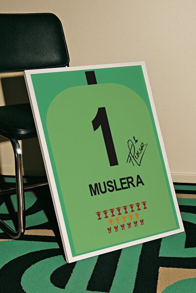 Base Concept Muslera 1 Numara İmzalı Poster Tablo (Çerçeveli)