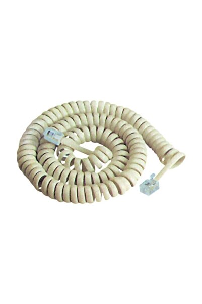Generic Coiled telephone cable RJ10 4.2m white