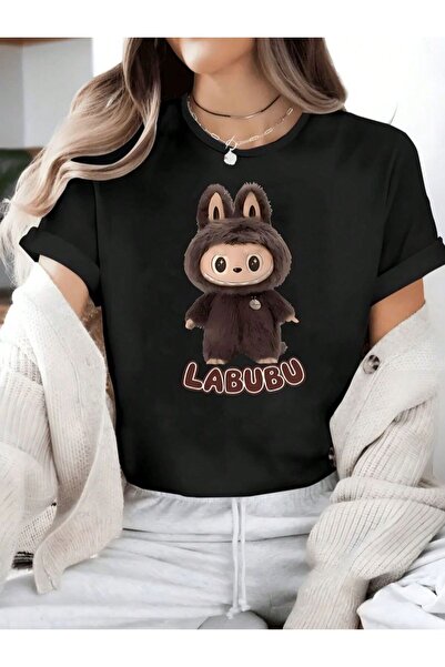 LELVANİ تي شيرت بطباعة منقوشة من لابوبو