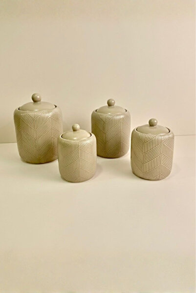 Generic A set of luxurious ceramic storage containers with a sleek and modern design – a touch of beauty and perfect organization for the kitchen.