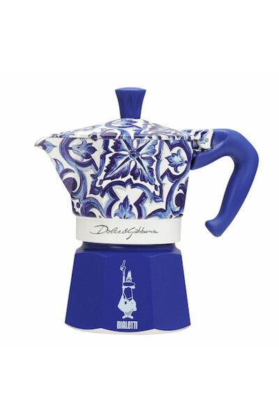Bialetti Stovetop espresso maker, Bialetti, MOKA D&G BLU MEDIT, aluminum, 3 c...