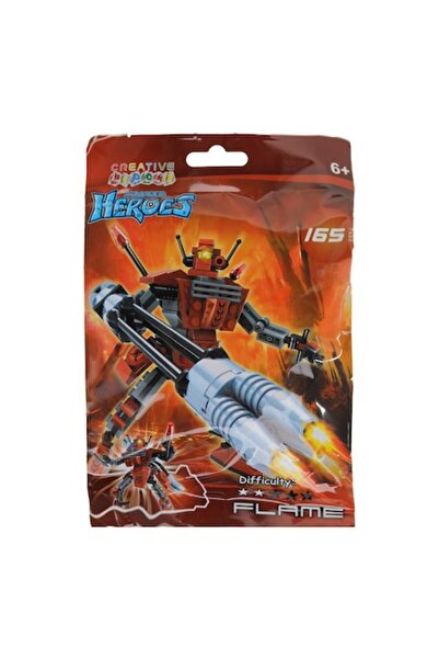 SHOPIENS Set de cărămizi de construcție roșii Robot Warrior - 165 de piese pe...