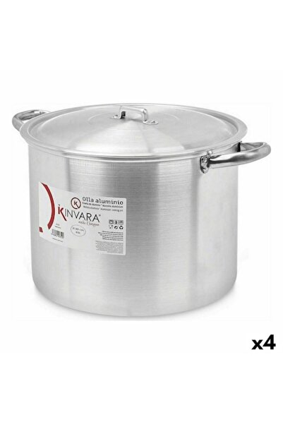 kinvara Oală cu capac Ø 30 cm, aluminiu argintiu (4 bucăți)