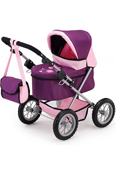 Bayer Cărucior de păpușă pliabil Trendy Butterfly Burgundy (landou) cu mâner ...