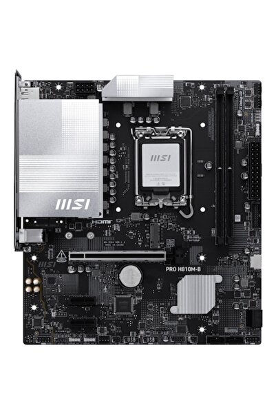 MSI PRO H810M-B Motherboard, LGA1851, DDR5, mATX, Black