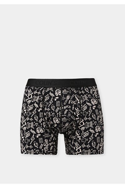 Colin's Modern Fit Printed Men's Black Boxers