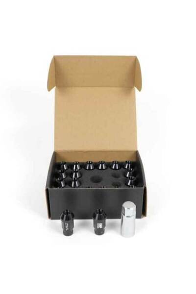 OMP Set piulițe 7075, 40 mm, M12 x 1,50, 20 buc, Negru/Argintiu