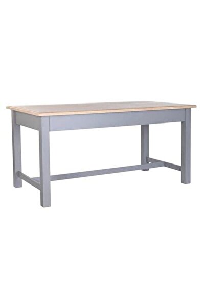 DKD Home Decor Masă de sufragerie, Gri/Maro, Lemn/MDF, 161.5x81.5x78 cm