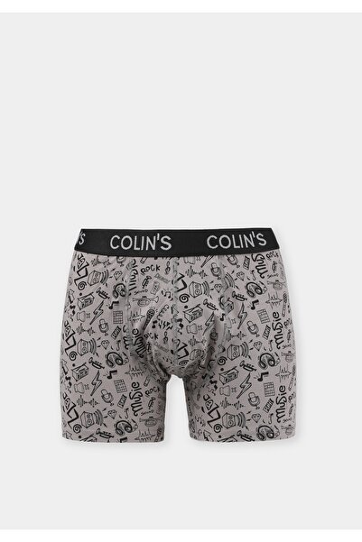 Colin's Modern Fit Printed Men's Gray Boxers