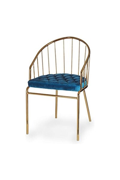 Gift Decor Scaun de interior Dorato Azzurro Barre, metal, auriu, 51 x 81 x 52 cm