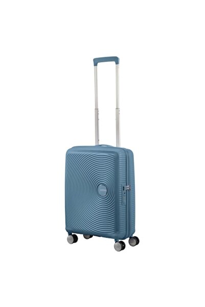 American Tourister Soundbox Small Expandable Cabin Trolley, 35.5 L, Blue