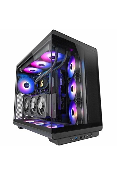 MARS GAMİNG MCREV ATX Semi-tower Case, black, multicolor lighting, 7 expansion slots