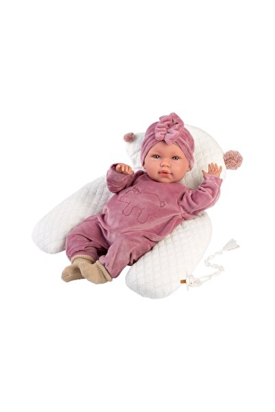 Llorens Păpușă Mimi cu pernă albă, cu sunete, 42 cm