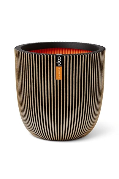 CAPI Ghiveci Groove Capi, Negru și Auriu, 43x41 cm