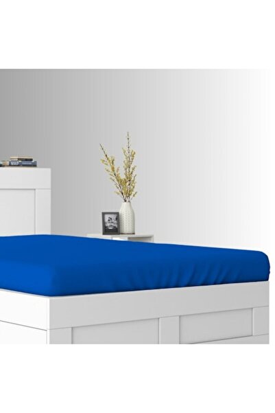 OEM Fitted Jersey Bed Sheet, Navy Blue, 180 x 200 cm, 140 g/m2, 100% Cotton, ...