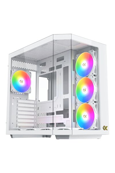 Xigmatek EATX Case - Cubi II Arctic - 7 ARGB Fans EN45493