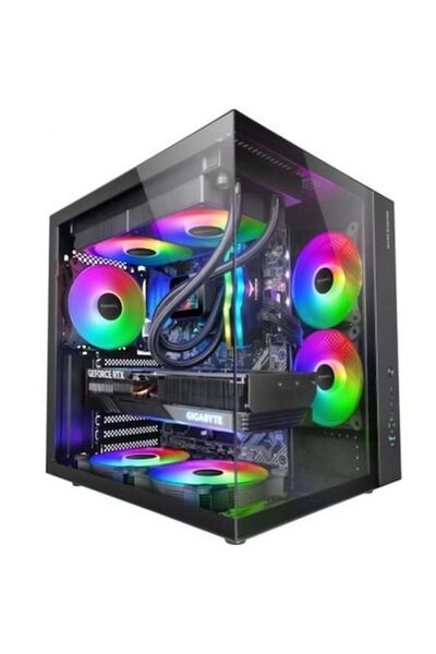 MARS GAMİNG Carcasă semi-turn ATX neagră MCVONE