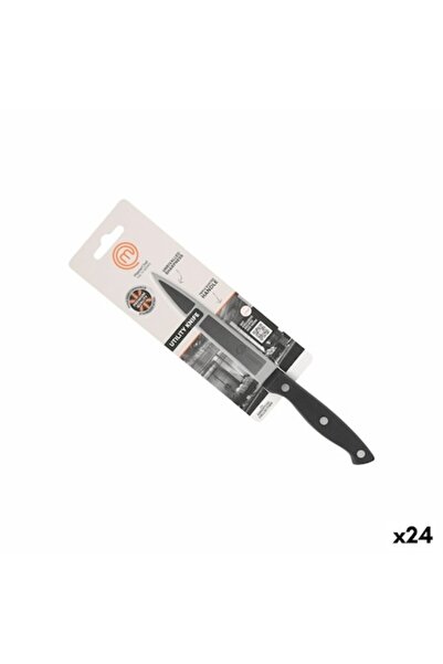 Masterchef Kitchen Knife Black Silver 12 cm Multi-use (24 units)