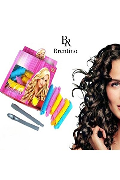 Brentino مجموعة تجعيد الشعر المعجزة بدون حرارة مكونة من 16 قطعة للشعر الكثيف ...