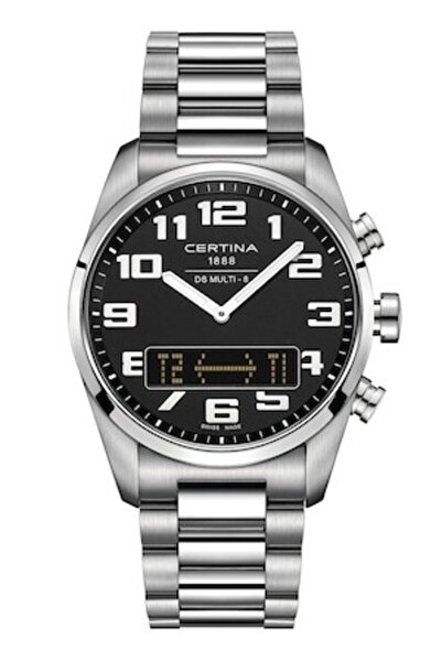 Certina Ceas cu cuarț cu funcții multiple, argintiu