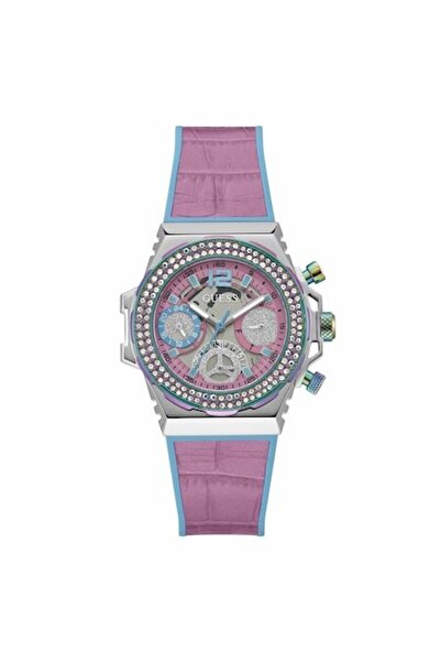 Guess Women's Watch GW0553L5, 36 mm, Silicone/Stainless Steel, Pink, 5 ATM