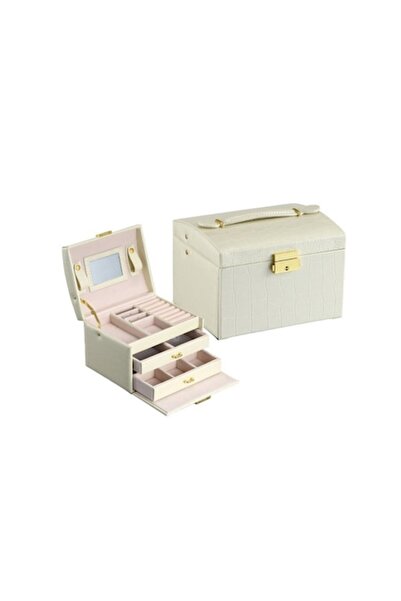 OEM Jewelry box with 20 compartments, mirror and key lock