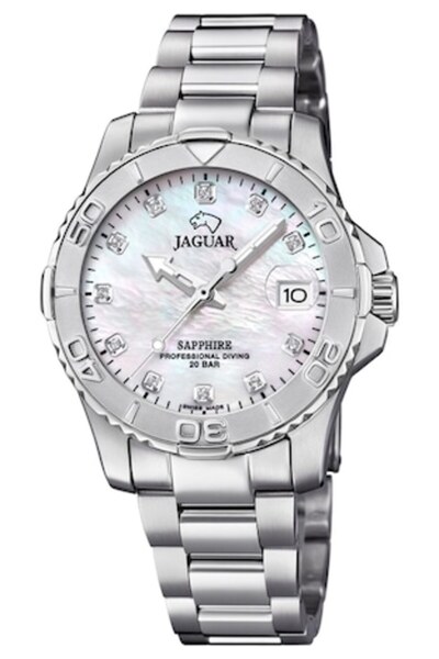 Jaguar J870/1 Women's Analog Watch, Stainless Steel Case, 25 mm, 20 ATM, Silver
