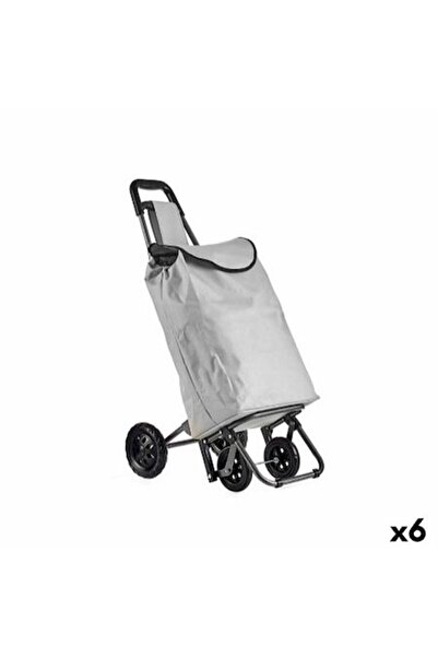kinvara Σετ καροτσιών αγορών 6 τεμαχίων, μεταλλικό, υφασμάτινο, πλαστικό, μαύ...