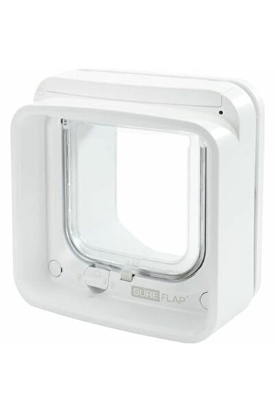 SureFlap pet flap, 14.2x12 cm, white, plastic, with 4 AA batteries