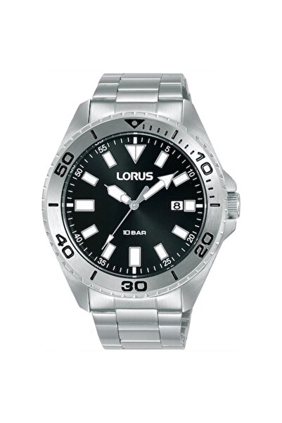 Lorus Ceas sport RXH59KX9, cuarț, oțel inoxidabil, negru, 44 mm