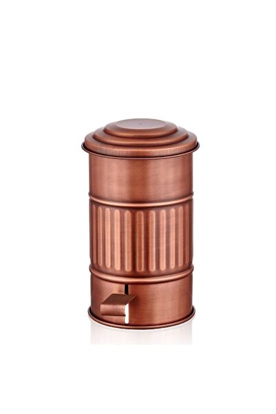 ozbience 5L Metal Pedallı Çöp Kovası, Banyo için Bakır Kaplama, Dayanıklı Tas...