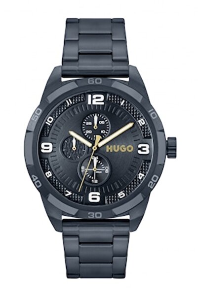 HUGO Stainless Steel Quartz Watch - Petrol Blue