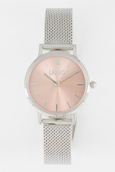 Liu Jo Round Stainless Steel Watch with Mesh Bracelet, Silver