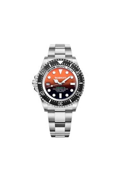 Bobroff Ceas bărbătesc BF0004i din oțel inoxidabil, argintiu, portocaliu (42 mm)