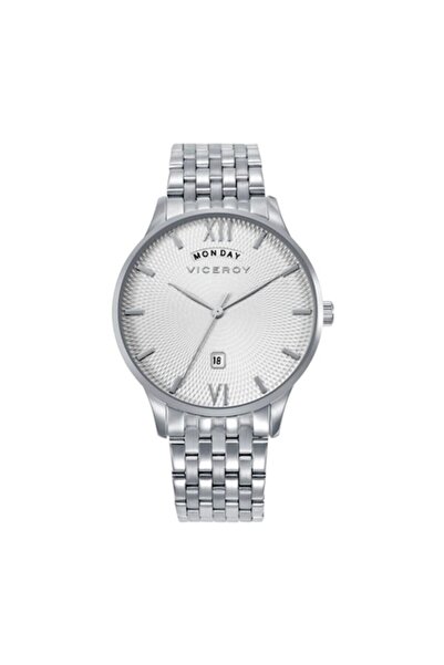 Viceroy Ceas bărbătesc 42455-83, 41 mm, cuarț, rezistent la apă 5 ATM, argintiu