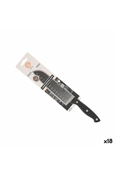 Masterchef Kitchen Knife Black Silver 18 cm (18 Units)