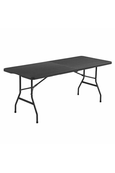 BigBuy Πτυσσόμενο τραπέζι κήπου, BigBuy, μαύρο, 180 x 74 x 73.5 εκ.