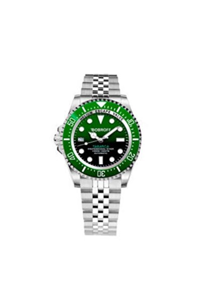 Bobroff Men's Watch BF0002ibvBF, Stainless Steel, Silver, Green (42mm)