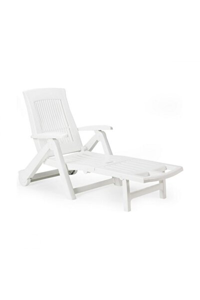 IPAE PROGARDEN Șezlong de grădină, alb