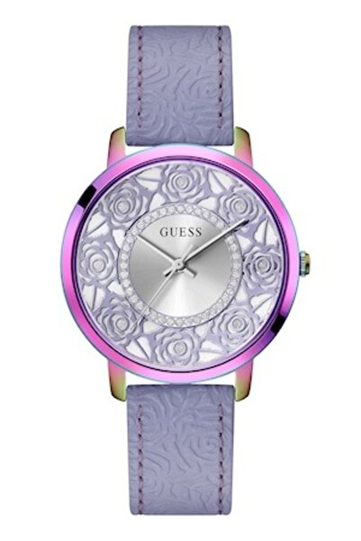 Guess Stainless Steel Crystal-Decorated Watch, Dusty Lilac