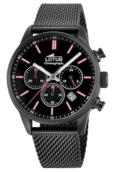Lotus Analog Watch 18700/1 – Quartz Chronograph, 36mm, Black/Red