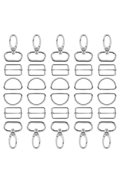 Choice 36 قطعة فضية 15/36/72 قطعة حلقة بيضاوية مخلب جراد البحر خطاف دوار حلقة...