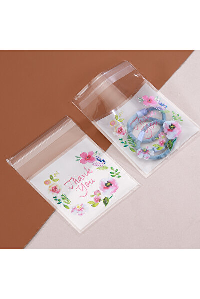 Choice 7x7 سم 100 قطعة/الوحدة أكياس بلاستيكية ذاتية اللصق لشكر الكوكيز والحلو...