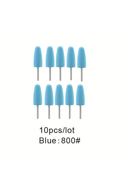 Choice3 10 قطع زرقاء من السيليكون لقمة مثقاب الأظافر، مبرد أظافر، مطحنة دوارة، قاطعة لثقب مانيكير